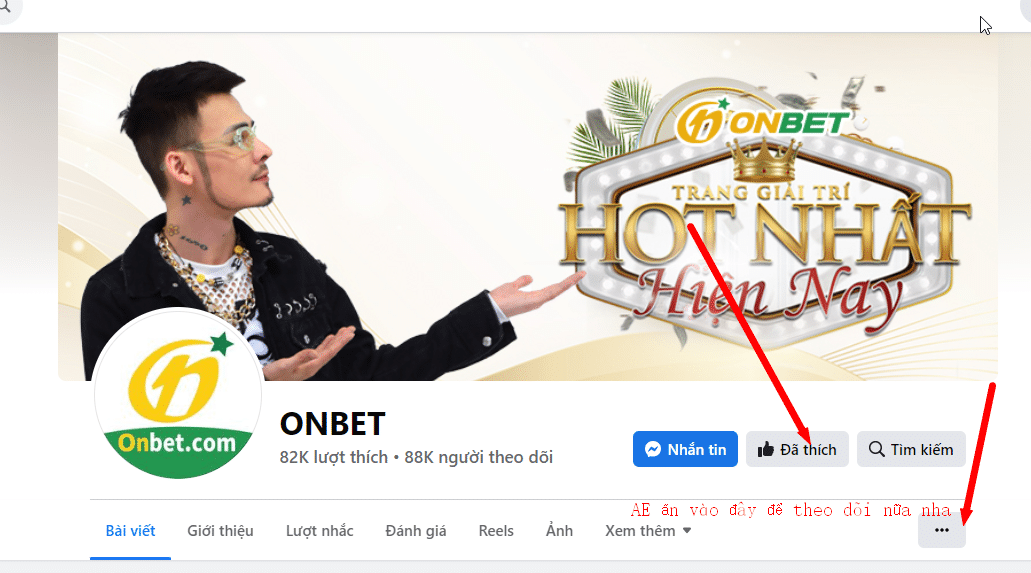 Fanpage của ONBET